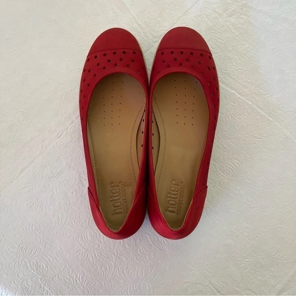 Hotter Comfort Concepts Livvy Red Leather Walking Shoe